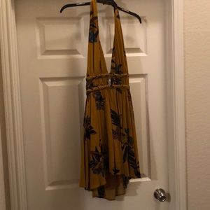 Backless halter dress